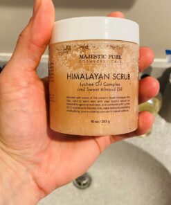 MAJESTIC PURE Himalayan Salt Body Scrub with Lychee Oil, Exfoliating Salt Scrub to Exfoliate & Moisturize Skin, Deep Cleansing - 10 oz 10 Fl Oz (Pack of 1) 35 81PXVzV5R1L