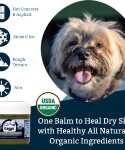 4Legger Certified Organic Nose & Paw Pad Healing Balm Unscented for Dry Chapped and Cracked Paw Pads, Elbows, Snout, Dry Skin with Hemp Oil, Vegan Wax, Calendula & Shea Butter - Made in USA - 1.9 oz 24 81PYBDg4cUL