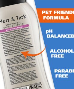 Wahl USA Flea & Tick Repelling Dog Shampoo for Pets – Defense Formula with Eucalyptus Cedar & Rosemary – 24 Oz - 820007A 13 81PYCHHK1NL