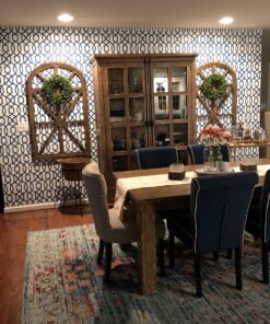 NuWallpaper NU1648 Navy Grand Trellis Peel & Stick Wallpaper, Blue 39 81PaA3sdeJL 2