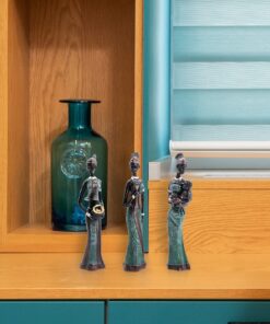 Gedengni African Tribal Women Collectible Figurines for Mother's Gifts,Green,Pack of 3 Green State 16 81PbjGb7yVS