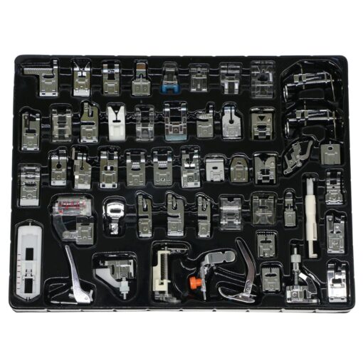 Professional Domestic 52 PCS Sewing Machine Sewing Foot Presser Foot Presser Feet Set for Brother, Singer, Babylock, Janome, Elna, Toyota, New Home, Simplicity and Kenmore Low Shank Sewing Machines