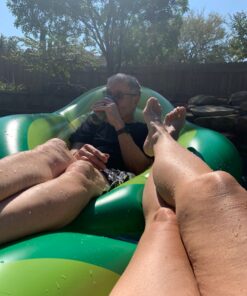 Jasonwell Inflatable Avocado Pool Float Floatie with Ball Water Fun Large Blow Up Summer Beach Swimming Floaty Party Toys Lounge Raft for Kids Adults (XL) Avocado-XL 34 81PdNuP saL