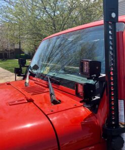 Dual A-Pillar Light Brackets - ALAVENTE Dual Lower Windshield LED Work Light Mounts Kit For 2007-2018 Jeep Wrangler JK/JKU (Pair, Black) Lower Windshield Dual Brackets 47 81PdSW6R32L