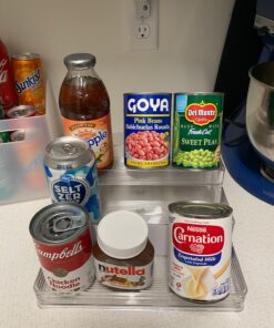 iDesign Linus Plastic Stadium Spice Racks, BPA-Free 3-Tiered Organizer for Kitchen, Pantry, Bathroom, Vanity, Office, Craft Room Storage Organization, 10.25" x 9.25" x 4", Clear Large - Set of 1 10.25" x 9.25" x 4" 29 81PdThUSMOL