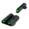 TRUGLO TFO Tritium & Fiber-Optic Handgun Sight Snag-Resistant Glowing Front & Rear Night Sights, Compatible with Springfield Armory XD Series Green Rear Sight