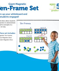 Learning Resources Giant Magnetic Ten Frame Set, Set of 4, Ages 5+, Classroom Math Set, Magnetic Whiteboard Set, Classroom Demonstration 14 81PdiSnk57L