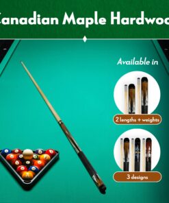 ISZY Billiards Short Pool Cue Stick – Hardwood Canadian Maple Pool Sticks for Billiard Table Sports Blue Black 42 inch 17 81Pe0b2eUAL