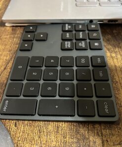 Bluetooth Number Pad, Lekvey Aluminum Rechargeable Wireless Numeric Keypad Slim 34-Keys External Numpad Keyboard Data Entry Compatible for Macbook, MacBook Air/Pro, iMac Windows Laptop Surface Pro etc Bluetooth - Black 46 81Pe6e8oPZL