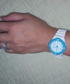 Casio Women's LRW-200H-2BVCF Stainless Steel Watch with White Resin Band 21 81PeMdrIM3L