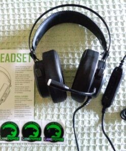 GAMEPOWER Warlord RGB Gaming Headset - 7.1 Virtual Surround Sound, Wired Headphones with 50MM Drivers, Noise Cancelling Mic for PC, PS4, PS5 - Ideal for Gamers, Black Head Set 19 81PecQUbRKL