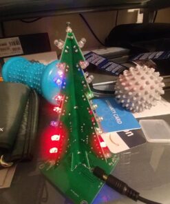 Christmas Tree Soldering Project, Icstation 3D Xmas Tree Soldering Kit with LED Flashing Lights Soldering Practice 7 Colors DIY Electronic Assemble Kit for Learning Teaching STEM Educational Multicolored 59 81PeufJiInL