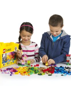 LEGO Classic Large Creative Brick Box 10698 Building Toy Set for Back to School, Toy Storage Solution for Classrooms, Interactive Building Toy for Kids, Boys, and Girls Standard 34 81Pfm5oIIfL