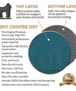 Gorilla Mats Premium Large Yoga Mat – 7' x 5' x 8mm Extra Thick & Ultra Comfortable, Non-Toxic, Non-Slip Barefoot Exercise Mat – Works Great on Any Floor for Stretching, Cardio or Home Workouts 7' x 5' x 8mm (84" Long x 60" Wide) 20 81Pg3Wh2B1L