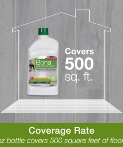 Bona Multi-Surface Floor Polish - 32 fl oz - High Gloss Shine - 32 oz covers 500sq ft of flooring - for use on Stone, Tile, Laminate, and Vinyl Floors Multi-Surface - High Gloss 32 Fl Oz (Pack of 1) 28 81PgLiAigmL