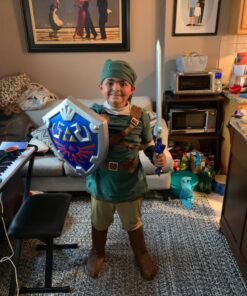 Link Prestige Legend of Zelda Nintendo Costume, Large/10-12 L (10-12) 23 81PhMKMn8nL