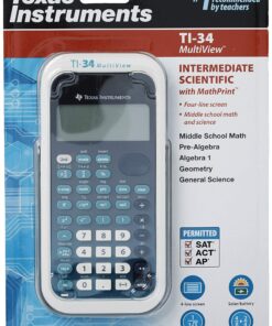 Texas Instruments TI-34 MultiView Scientific Calculator Blue, White Single Pack 23 81Pj5mu0cYL