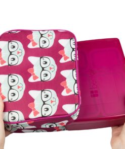 Bentology Lunch Box for Girls - Kids Insulated, Durable Lunchbox Tote Bag Fits Bento Boxes, Containers w/Lids, Jars & Bottles, Back to School Reusable Lunch Sleeve Keeps Food Hotter or Colder Longer Kitty 19 81PjNDfZ0YL