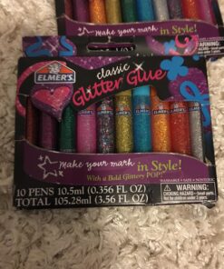 ELMERS E199 Elmer's 3D Washable Glitter Glue Pens, Classic Rainbow, Pack of 10 Pens - Great For Making Slime 61 81PkeZjQPqL 1