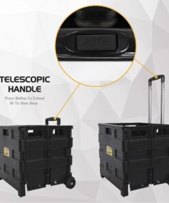 Olympia Tools 85-010 Grand Pack-N-Roll Portable Tools Carrier with Telescopic Handle, 80 Lb. Load Capacity, Black Grand Pack-N-Roll Portable Tool Carrier 25 81Pkzri8sCL