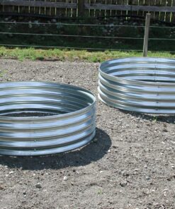 Galvanized Steel Round Raised Garden Bed — 4ft. x 12in 14 81PlfuKkg5L