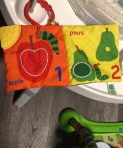 Let's Count Soft Book - World of Eric Carle the Very Hungry Caterpillar Baby on the Go Clip Teething Crinkle Soft Sensory Book for Babies, 5.25x5.25 Inch 34 81Plu98XwVL