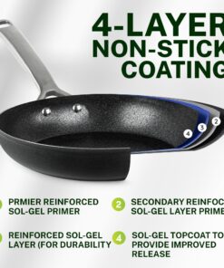 Granitestone Armor Max 20 Pc Pots and Pans Set Non Stick Cookware Set, Hard Anodized Nonstick Kitchen Cookware Sets with Induction Cookware, Non Toxic Pot and Pan Set + 6 Pc Knife Set, Dishwasher Safe 20 Pc Cookware Set 16 81Pmr6cSrqL