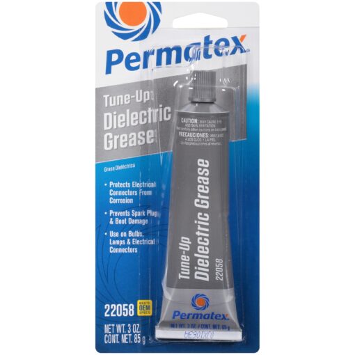 Permatex 22058 Dielectric Tune-Up Grease, 3oz. - High Performance Dielectric Grease Used To Protect Terminals, Spark Plugs, Wiring And Other Electrical Connections Against Salt, Dirt, And Corrosion Pack of 1 3 oz.