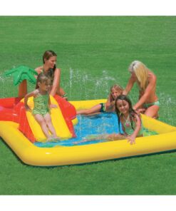 Intex 57454EP 100-inch x 77-inch Inflatable Ocean Children's Play Center Outdoor Backyard Kiddie Pool and Game Set 1 Pack 29 81PnhEtNQFL