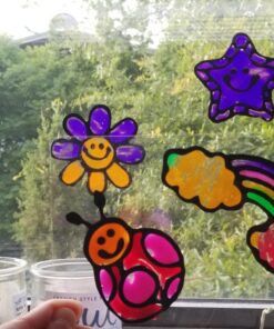 Made By Me Create Your Own Window Art, Paint Your Own DIY Suncatchers, Fun Staycation Activity or Birthday Party Idea, Arts and Craft Kits for Kids Ages 6, 7, 8, 9 50 81PpzpN8wVL