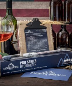 Brewing America American-Made Specific Gravity Hydrometer Alcohol ABV Tester - Pro Series Fermentation Testing Homebrew: Beer, Wine, Cider, Mead - Triple Scale Hydrometer 16 81PqQJ5K PL
