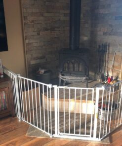 Regalo 192-Inch Super Wide Adjustable Baby Gate and Play Yard, 4-In-1, Bonus Kit, 4 Count (Pack of 1 192-Inch 2-in-1 White Gate 60 81Pqy4nOvqL