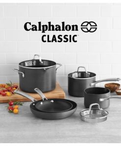 Calphalon 1943340 8Piece Classic Nonstick Cookware Set, Grey 8-Pc 9 81PrU6vpaL