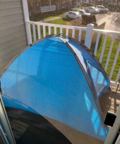 2-Person Camping Tent – Includes Rain Fly and Carrying Bag – Lightweight Outdoor Tent for Backpacking, Hiking, or Beach by Wakeman Outdoors Dome Blue 52 81PraaYm9aL