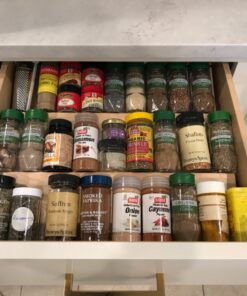 Rev-A-Shelf 16" 3 Tiered Seasoning Organizer, Trim-to-Fit Wooden Kitchen Draw and Cabinet Home Storage Insert, Pull Out Spice Rack, Maple, 4SDI-18 16 Inch 30 81PrrMAKxZL