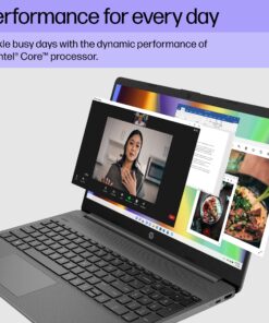 HP 15 inch Laptop, FHD Display, Intel Core i3-1215U, 8 GB RAM, 128 GB SSD, Intel UHD Graphics, Windows 11 Home in S Mode, 15-dy5599nr (2023) 8GB RAM | 128GB PCIe SSD 58 81PsI4OoyEL