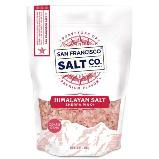 Sherpa Pink Himalayan Salt - 10 lbs. Coarse Bulk Bag - For Grinders and Salt Mills 10 Pound (Pack of 1)