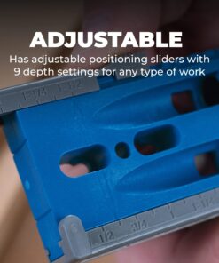 Kreg R3 Jr. Pocket-Hole Jig System - Portable Kreg Pocket-Hole Jig - Easy Clamping & Adjusting - Includes Positioning Sliders - For Materials 1/2" to 1 1/2" Thick 29 81PslbZUbFL