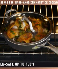 Calphalon Premier Hard-Anodized Nonstick Cookware, 11-Piece Pots and Pans Set New Cookware Set w/ MineralShield™ 16 81PujsMRtL