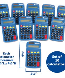 Learning Resources Primary Calculator - 10 Pieces, Ages 3+, Basic Solar Powered Calculators, Teacher Supplies, Back to School Supplies 10 81PwjKRrqL
