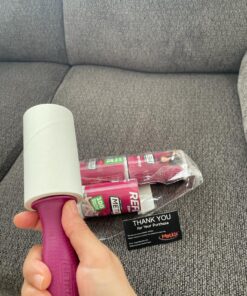 Metkix Lint Rollers for Pet Hair Extra Sticky | Protective Covers | Value 400 Sheets Dog Cat Pet Hair Remover | Lint Roller for Clothes Sofa Bed Carpet and More | Lint Roller Refills 2 Rollers + 2 Refills (Total 400 Sheets) 41 81Pwxwp 5L