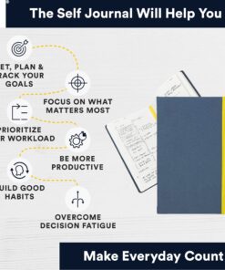 BestSelf Self Journal 13-Week Productivity Journal with Prompts, Undated Planner and Guided Journal for Women and Men, Navy 1 Pack 22 81PxWVL2dGL