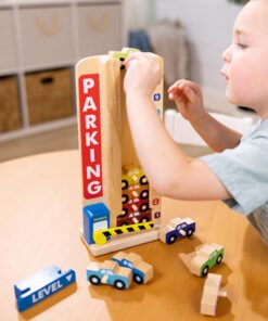 Melissa & Doug Stack & Count Wooden Parking Garage With 10 Cars 16 81PxjcIHZL 1
