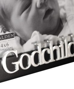 Malden International Designs 4391-46 Baby Memories Godchild Black Wood Picture Frame, 4x6, Black 9 81PxtzPhiPL