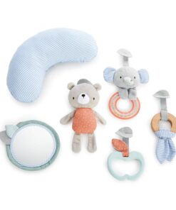 Ingenuity Cozy Spot Reversible Duvet Activity Gym & Play Mat with Wooden Bar - Loamy, Ages Newborn + 39 81PxxV9EqiL