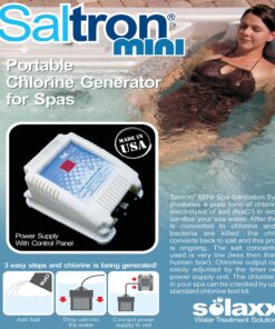 Saltron Mini Salt System Drop-In Saltwater Chlorine Generator for Hot Tubs & Swim Spas - up to 2000 Gallons 13 81Pzr9xr2L