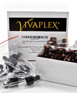 Vivaplex 12, Amber, 1 oz Glass Bottles, with Glass Eye Droppers 24 81Q 5GRm3hL