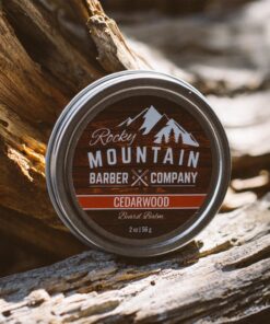 Beard Balm - Rocky Mountain Barber - 100% Natural - Premium Wax Blend with Cedarwood Scent, Nutrient Rich Bees Wax, Jojoba, Tea Tree, Coconut Oil 28 81Q 9Jem5AL