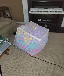 Amazon Basics BPA Free Crush Proof Plastic Pit Balls with Storage Bag, Toddlers Kids 12+ Months, 1000 Count, 1000 Balls, 6 Pastel Colors 33 81Q08bnoDcL