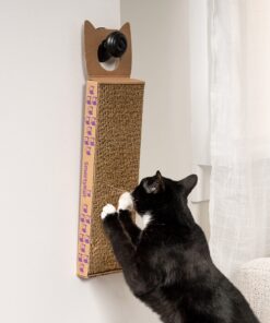 SmartyKat Scratch Up Corrugated Hanging Cat Scratcher, Catnip Infusion Technology - Brown, Single Wide Scratch Up (Catnip Infused) Single Pack 22 81Q0qlI1beL